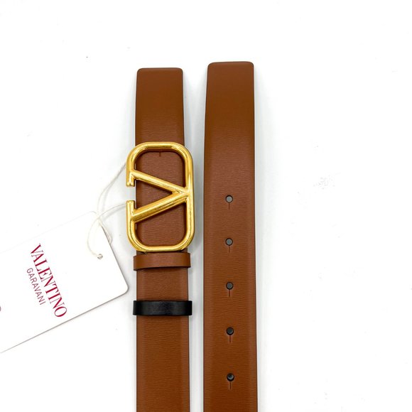 New Valentino Garavani V Logo Reversible Leather Belt - Size 95 cm, Retail $590 main image 7